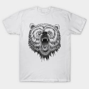 Powerful Roaring Bear with Glaring Teeth T-Shirt